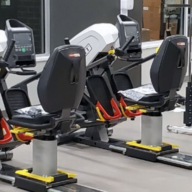 Commercial rehabilitation equipment installed in a physical therapy clinic, showcasing PTOT Sales & Service’s white-glove delivery and setup.